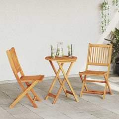 vidaXL Garden Bistro Set 3 pcs Brown Solid Acacia Wood 4