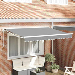 vidaXL Awning Frame Manual Adjustable White 3 x 2 m Steel 1