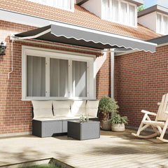 vidaXL Awning Frame Manual Adjustable White 3 x 2 m Steel 3