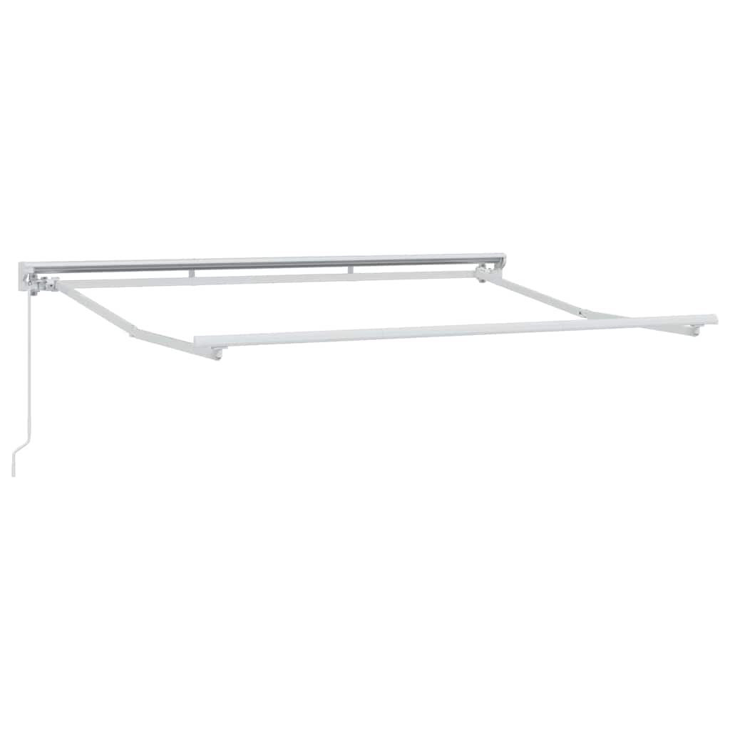 vidaXL Awning Frame Manual Adjustable White 3 x 2 m Steel 2
