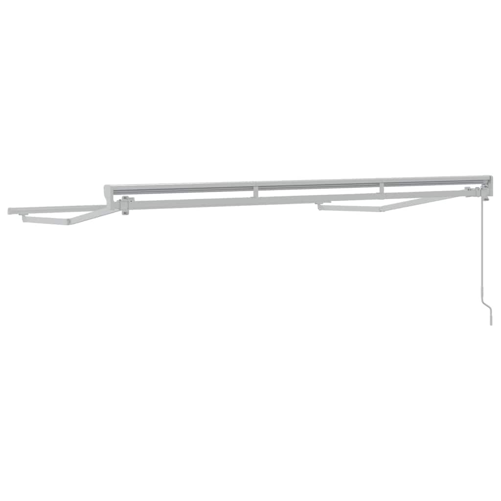 vidaXL Awning Frame Manual Adjustable White 3 x 2 m Steel 6