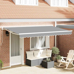 vidaXL Awning Frame Manual Adjustable White 4 x 2 m Steel 1