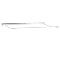 vidaXL Awning Frame Manual Adjustable White 4 x 2 m Steel 2