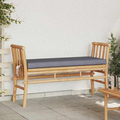 vidaXL Garden Bench 2 -Seater 110 x 38 x 65cm Bamboo Brown Rectangular 1
