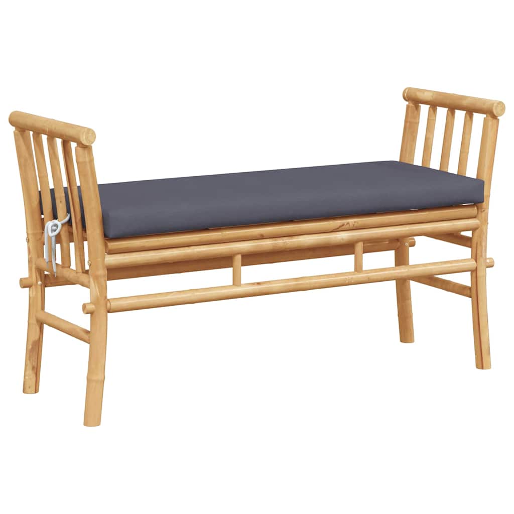 vidaXL Garden Bench 2 -Seater 110 x 38 x 65cm Bamboo Brown Rectangular 2