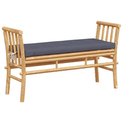 vidaXL Garden Bench 2 -Seater 110 x 38 x 65cm Bamboo Brown Rectangular 6
