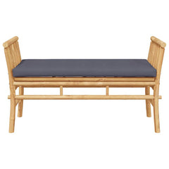 vidaXL Garden Bench 2 -Seater 110 x 38 x 65cm Bamboo Brown Rectangular 4