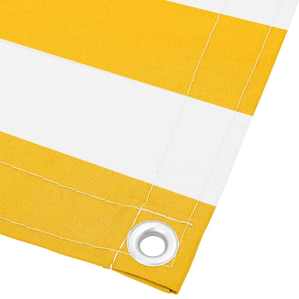 vidaXL Balcony Screen Yellow and White Stripe 120x700 cm 4