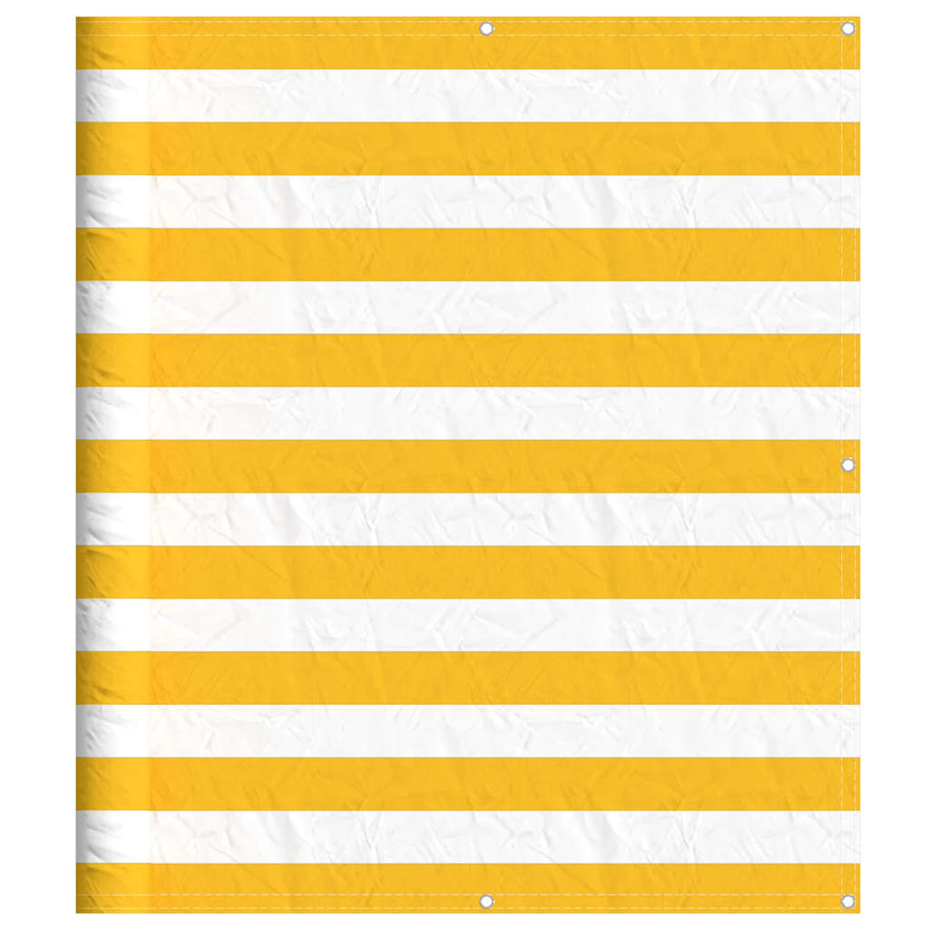 vidaXL Balcony Screen Yellow and White Stripe 120x800 cm 2