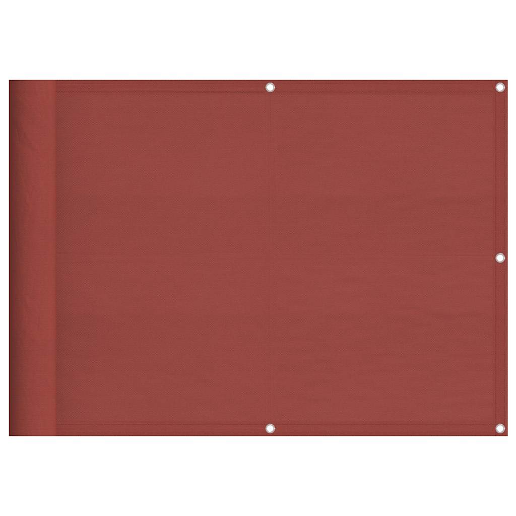 vidaXL Balcony Screen Terracotta 75x1000 cm 100% Polyester Oxford 2