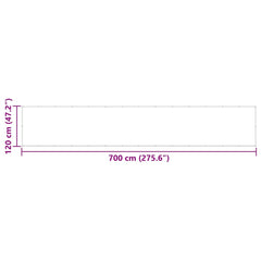 vidaXL Balcony Screen Red 120x700 cm 100% Polyester Oxford 6