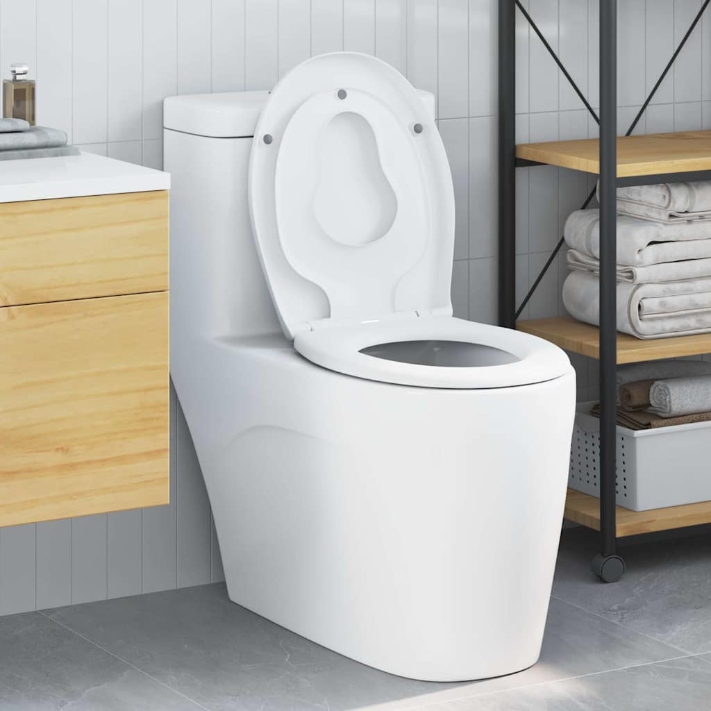 vidaXL Toilet Seat White 47 x 37 x 4 cm Duroplast 1