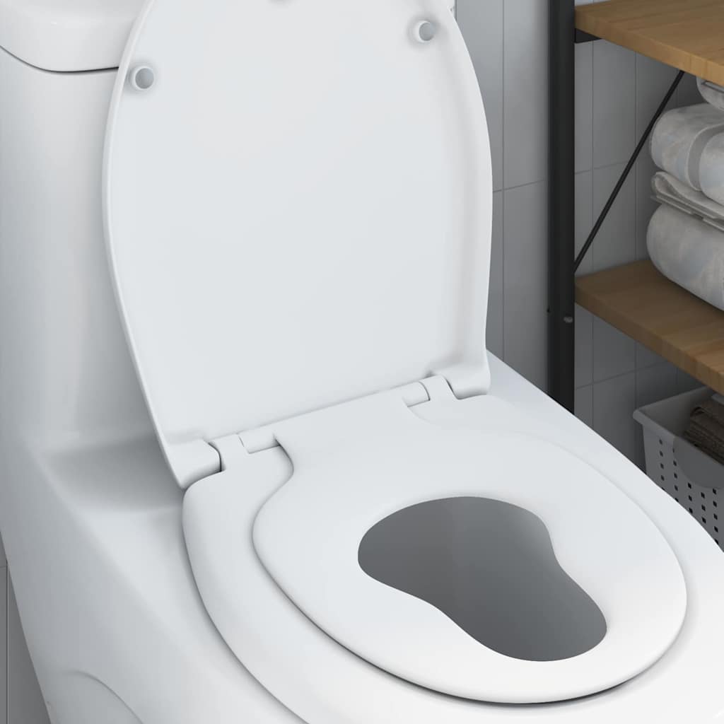 vidaXL Toilet Seat White 47 x 37 x 4 cm Duroplast 4