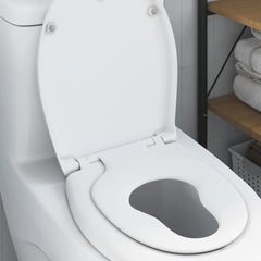 vidaXL Toilet Seat White 47 x 37 x 4 cm Duroplast 4