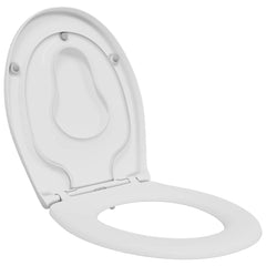 vidaXL Toilet Seat White 47 x 37 x 4 cm Duroplast 5