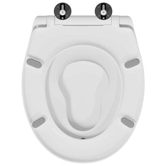 vidaXL Toilet Seat White 47 x 37 x 4 cm Duroplast 6