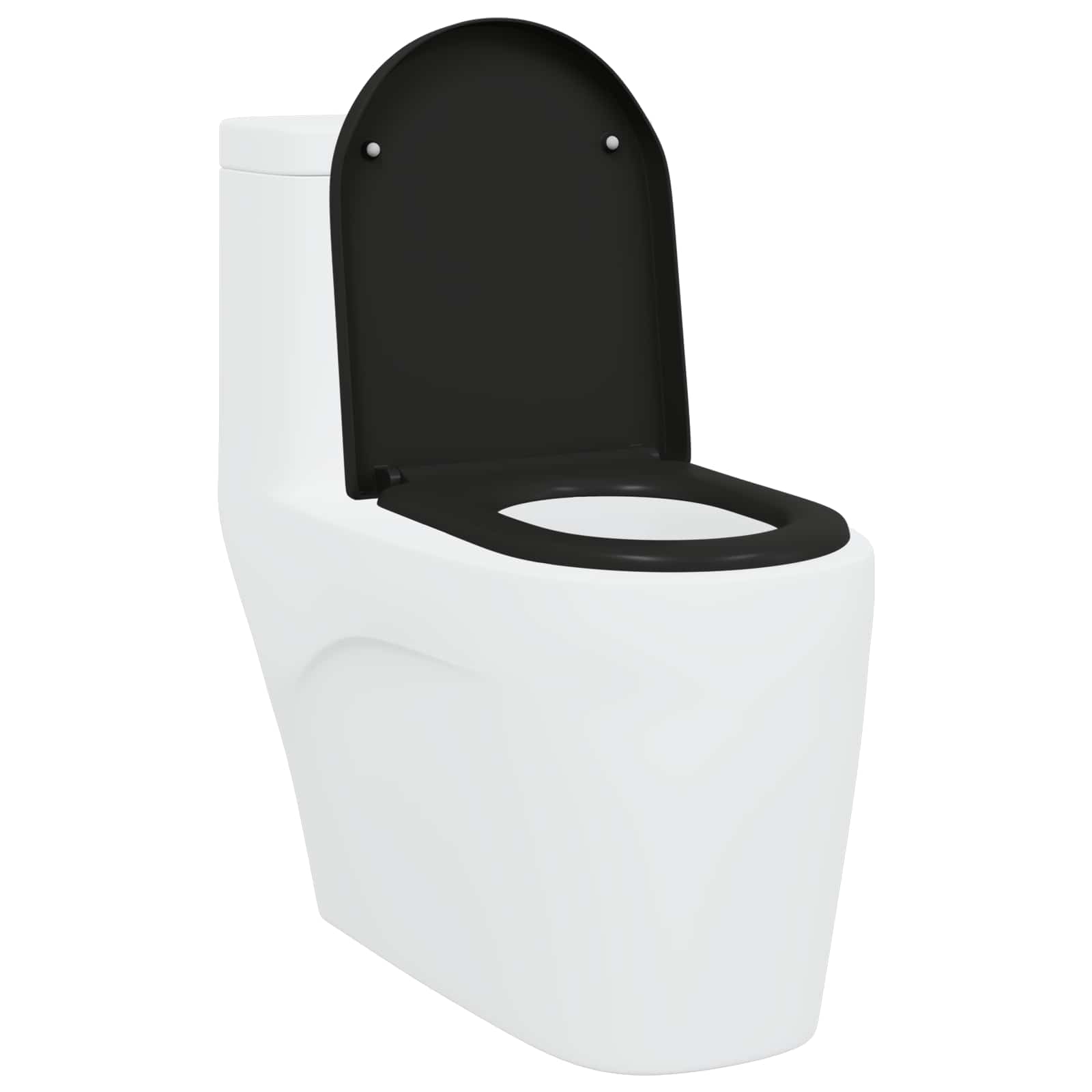 vidaXL Toilet Seat Black 49 x 36 x 4 cm Duroplast 3