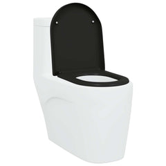 vidaXL Toilet Seat Black 49 x 36 x 4 cm Duroplast 3