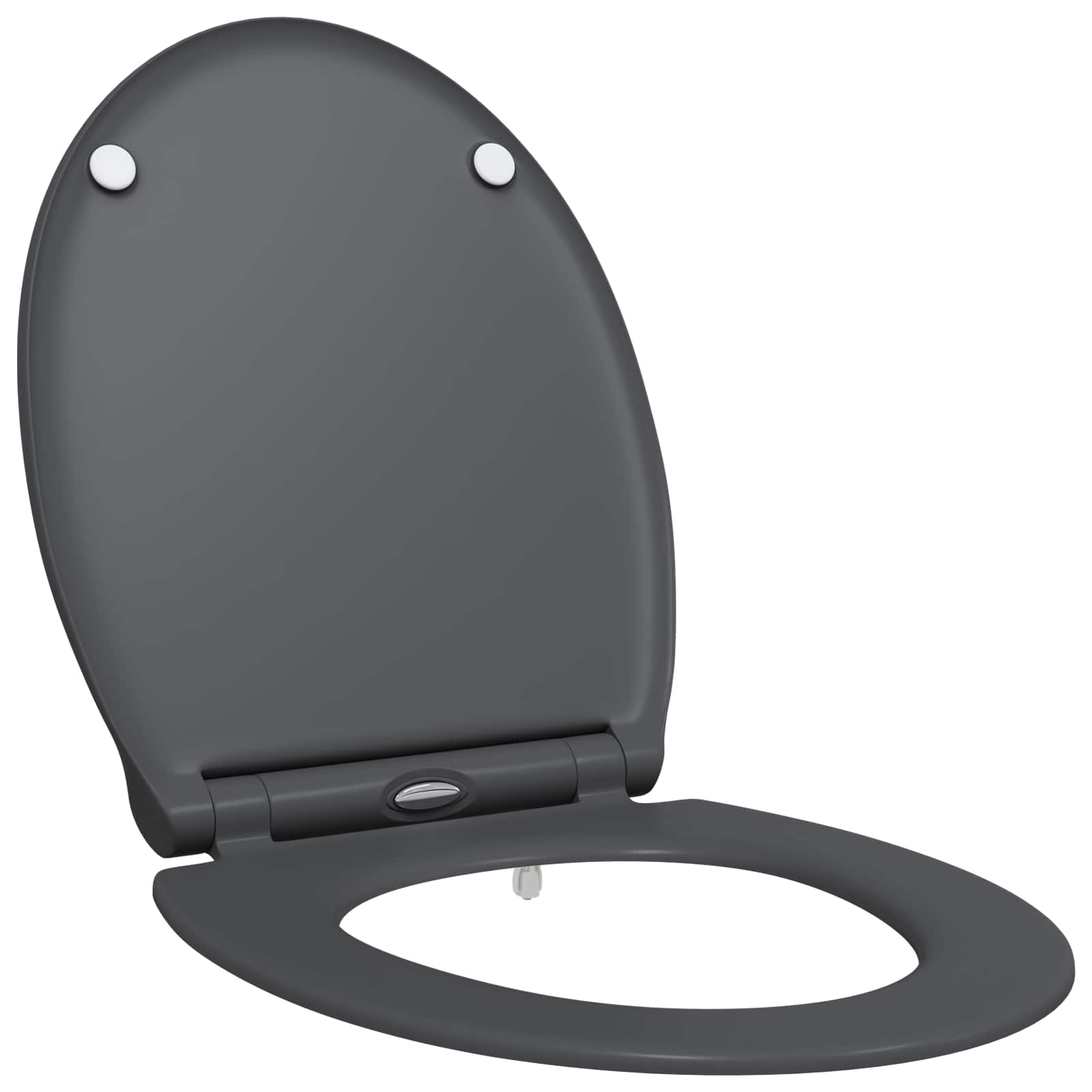 vidaXL Toilet Seat Anthracite 45.5 x 37.5 x 3.8 cm Duroplast 2