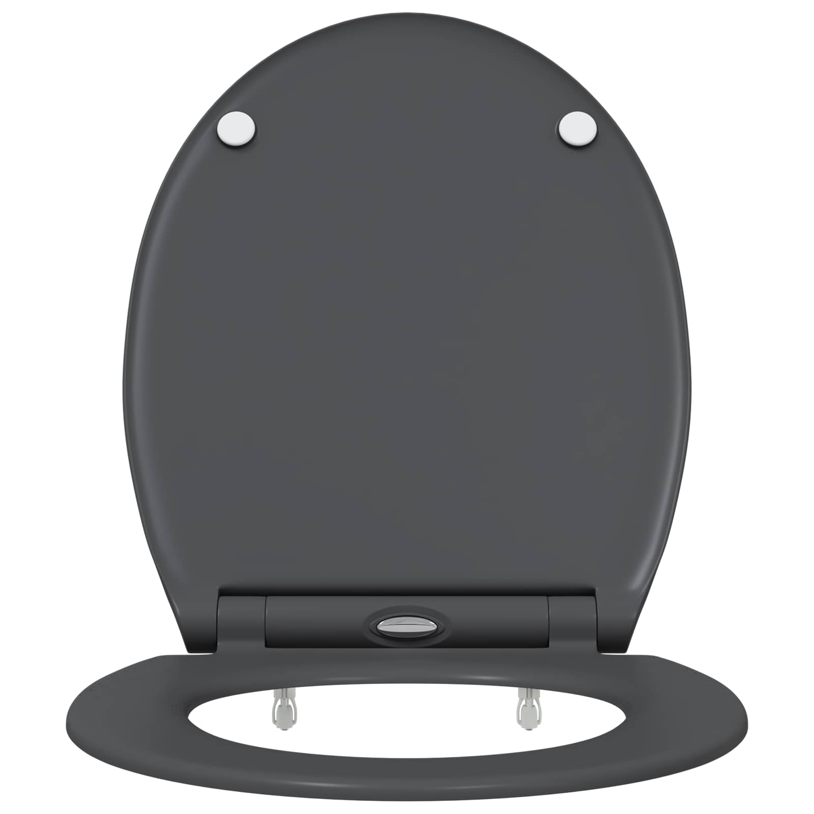vidaXL Toilet Seat Anthracite 45.5 x 37.5 x 3.8 cm Duroplast 5