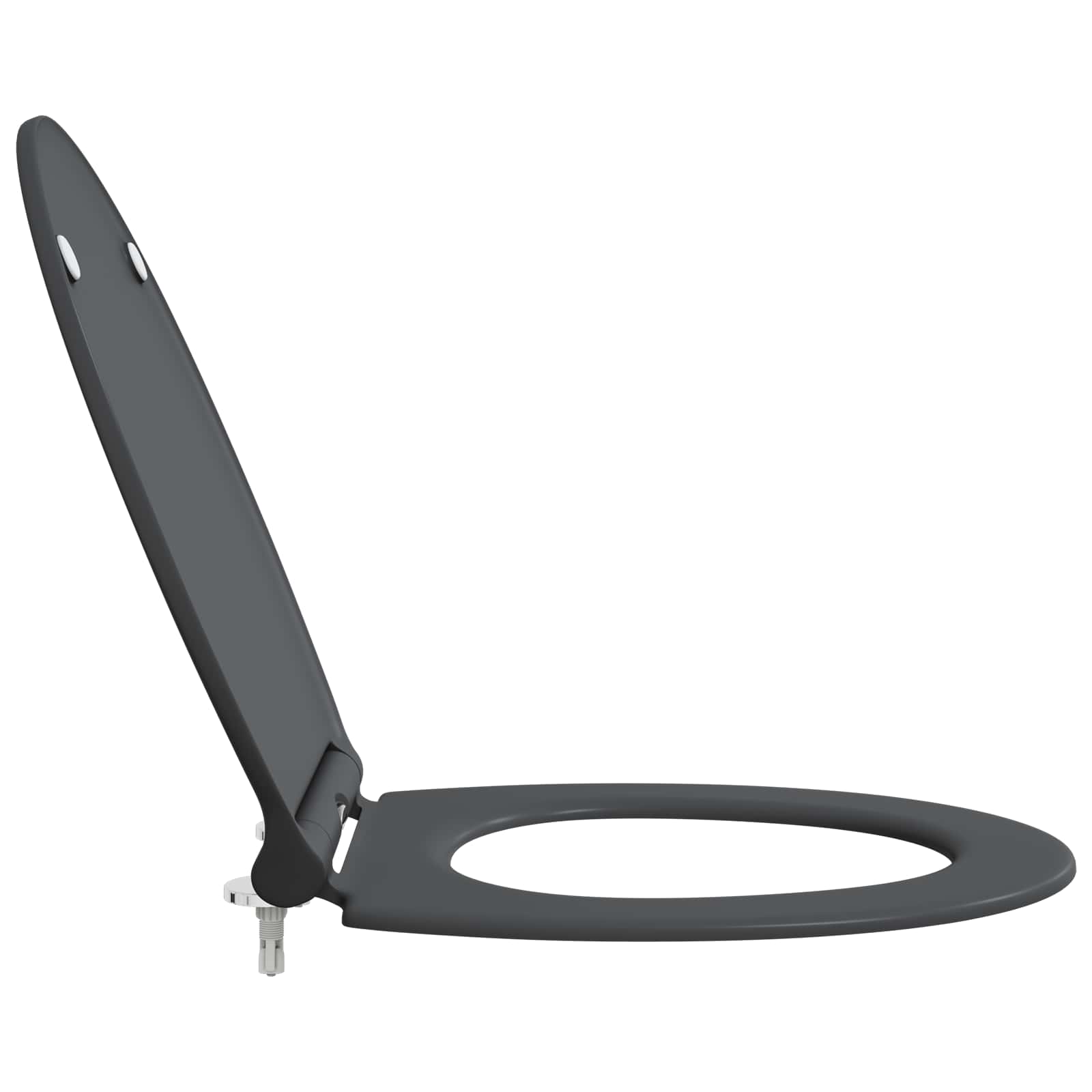 vidaXL Toilet Seat Anthracite 45.5 x 37.5 x 3.8 cm Duroplast 6