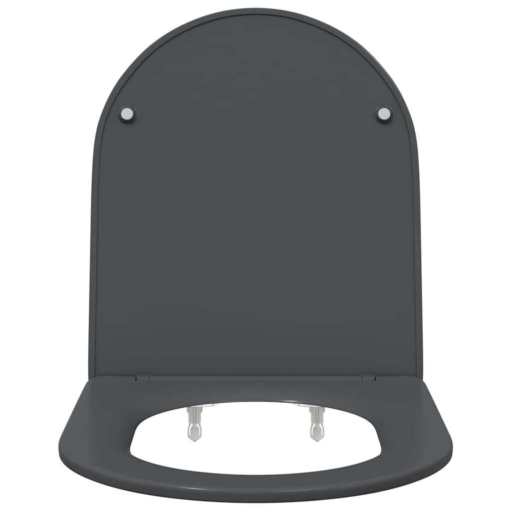 vidaXL Toilet Seat Anthracite 47 x 36 x 3.4 cm Duroplast 6