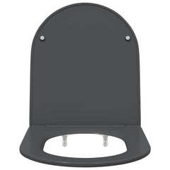 vidaXL Toilet Seat Anthracite 47 x 36 x 3.4 cm Duroplast 6