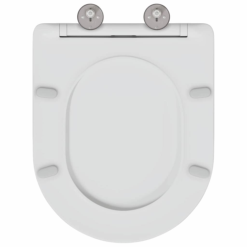 vidaXL Toilet Seat White 47 x 36 x 3.4 cm Duroplast 5