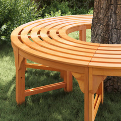 vidaXL Tree Bench 8 -Seater 2 pcs 160 x 80 x 45cm Natural 3