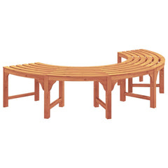 vidaXL Tree Bench 8 -Seater 2 pcs 160 x 80 x 45cm Natural 4
