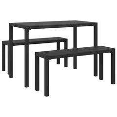 vidaXL Garden Dining Set 3 pcs Anthracite Steel 2