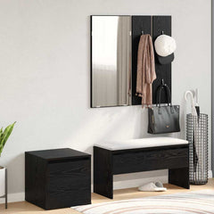 vidaXL Hallway Furniture Set 5 pcs Black oak Engineered Wood 1