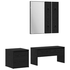 vidaXL Hallway Furniture Set 5 pcs Black oak Engineered Wood 2