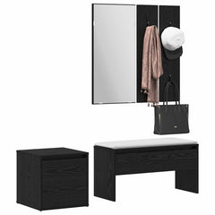 vidaXL Hallway Furniture Set 5 pcs Black oak Engineered Wood 3