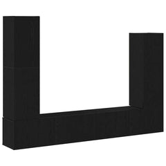 vidaXL TV Cabinet Set 6 pcs 30.5 x 30 x 110 cm Black Oak 2