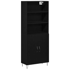 vidaXL Highboard 2 pcs Black Oak 69.5 x 34 x 180 cm 1
