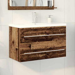 vidaXL Bathroom Sink Cabinet 2 pcs Old Wood 80 x 38.5 x 48 cm 1