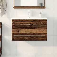 vidaXL Bathroom Sink Cabinet 2 pcs Old Wood 80 x 38.5 x 48 cm 4