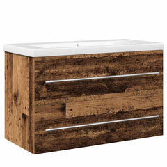 vidaXL Bathroom Sink Cabinet 2 pcs Old Wood 80 x 38.5 x 48 cm 2