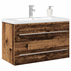 vidaXL Bathroom Sink Cabinet 2 pcs Old Wood 80 x 38.5 x 48 cm 3