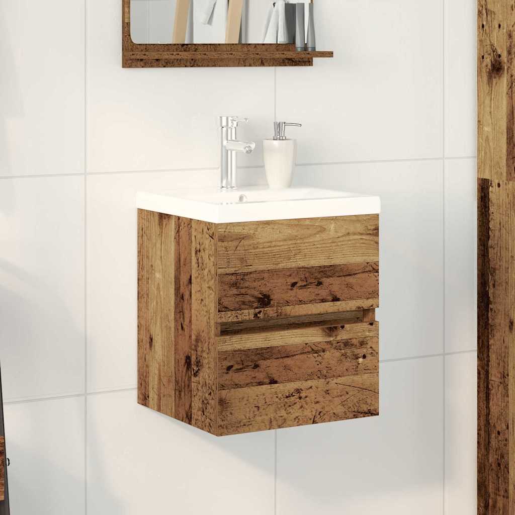 vidaXL Bathroom Sink Cabinet Black Oak 41 x 39 x 62 cm Engineered Wood 1