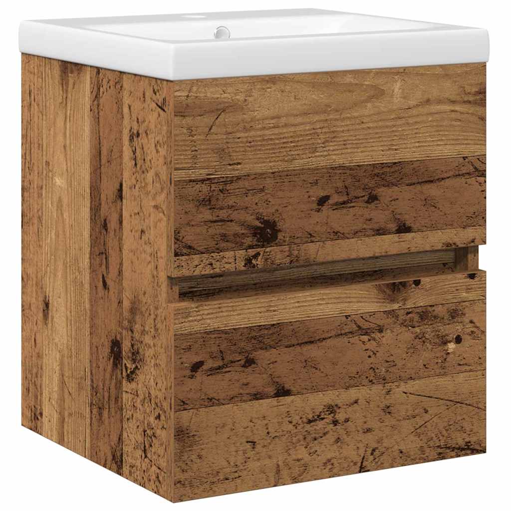 vidaXL Bathroom Sink Cabinet Black Oak 41 x 39 x 62 cm Engineered Wood 2