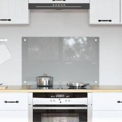 vidaXL Kitchen Backsplash Light Grey 80 x 50 cm Tempered Glass 1