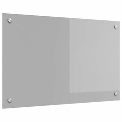 vidaXL Kitchen Backsplash Light Grey 80 x 50 cm Tempered Glass 2