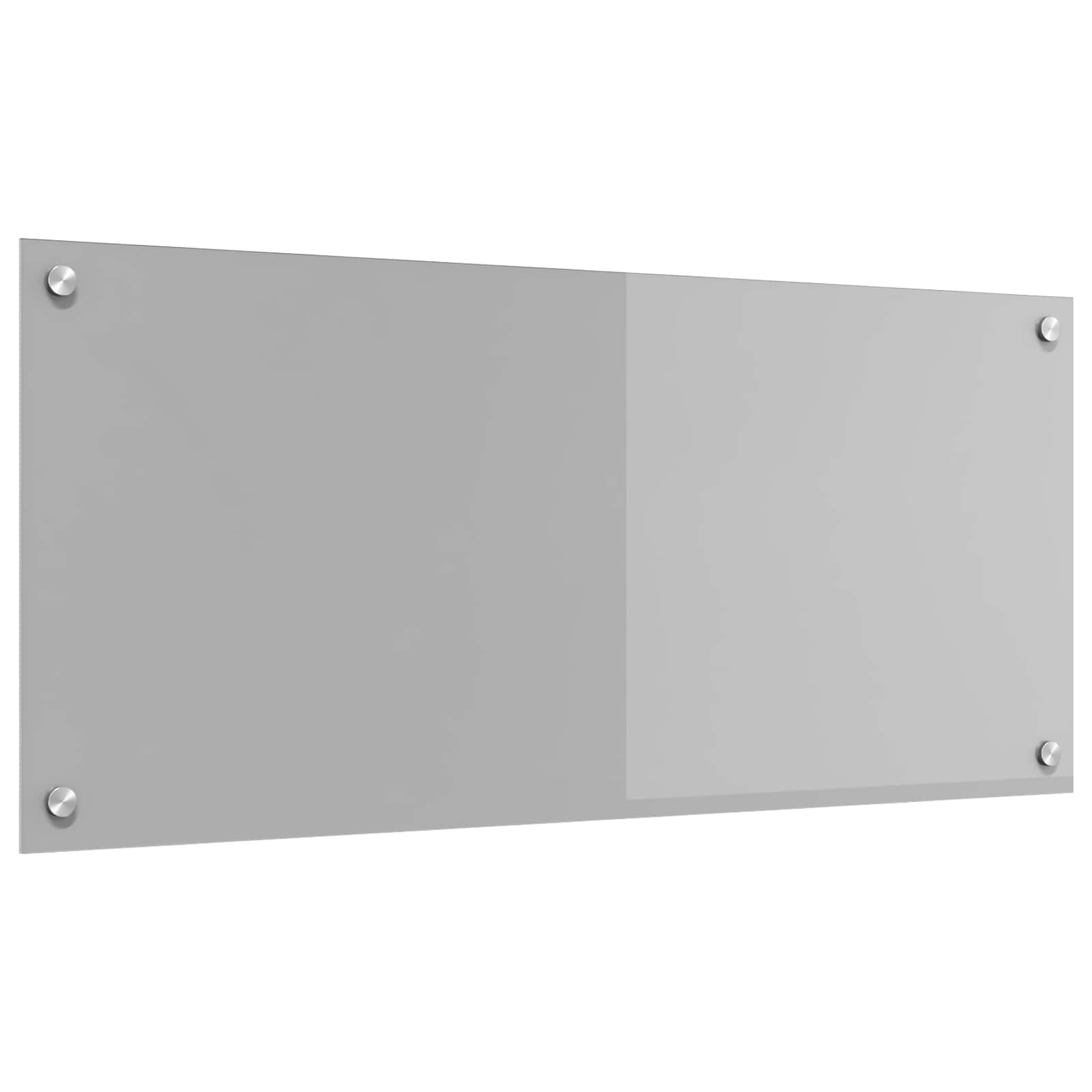 vidaXL Kitchen Backsplash Light Grey 90 x 40 cm Tempered Glass 1