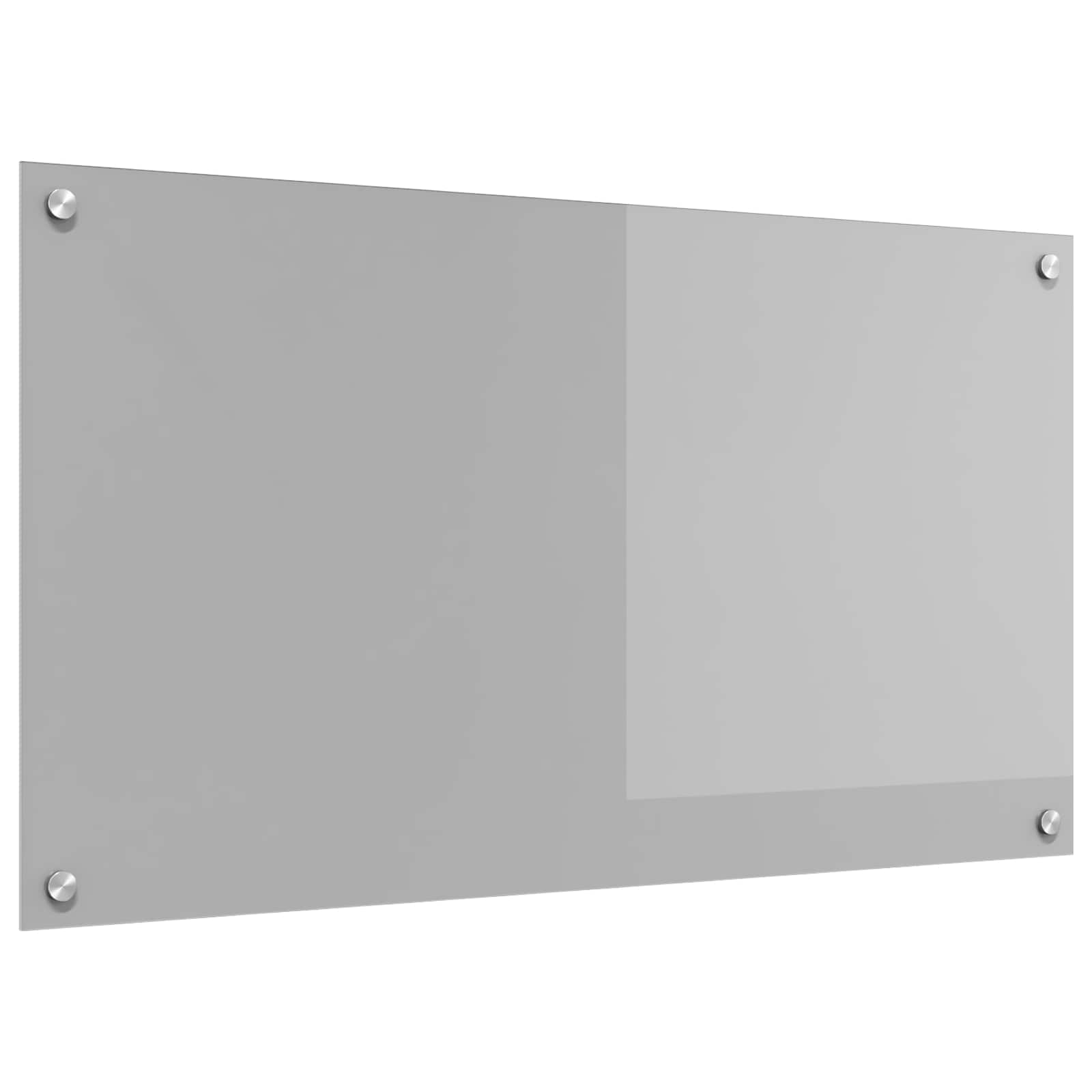 vidaXL Kitchen Backsplash Light Grey 90 x 50 cm Tempered Glass 1