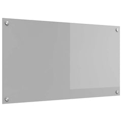 vidaXL Kitchen Backsplash Light Grey 90 x 50 cm Tempered Glass 1