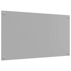 vidaXL Kitchen Backsplash Light Grey 90 x 50 cm Tempered Glass 4