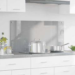 vidaXL Kitchen Backsplash Light Grey 100 x 50 cm Tempered Glass 1