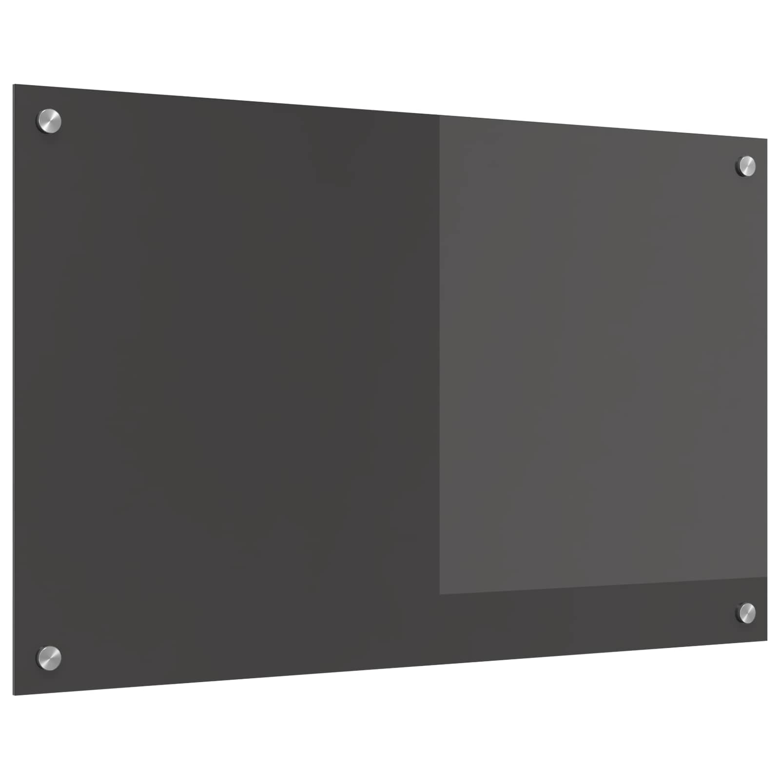 vidaXL Kitchen Backsplash Dark Grey 80 x 50 cm Tempered Glass 1
